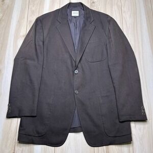 Armani Collezioni Mens Brown Mitchells Westport Single-Breasted Blazer Size 44R